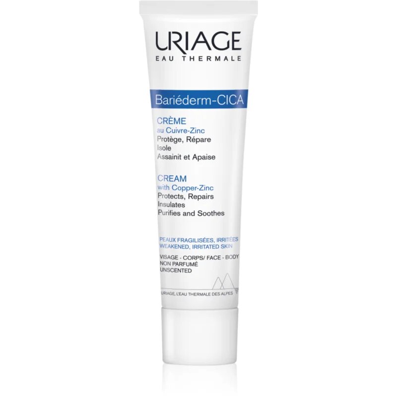 Uriage Bariéderm Cica-Cream with Copper-Zinc репариращ крем съдържащ мед и цинк с пантенол 100 мл.