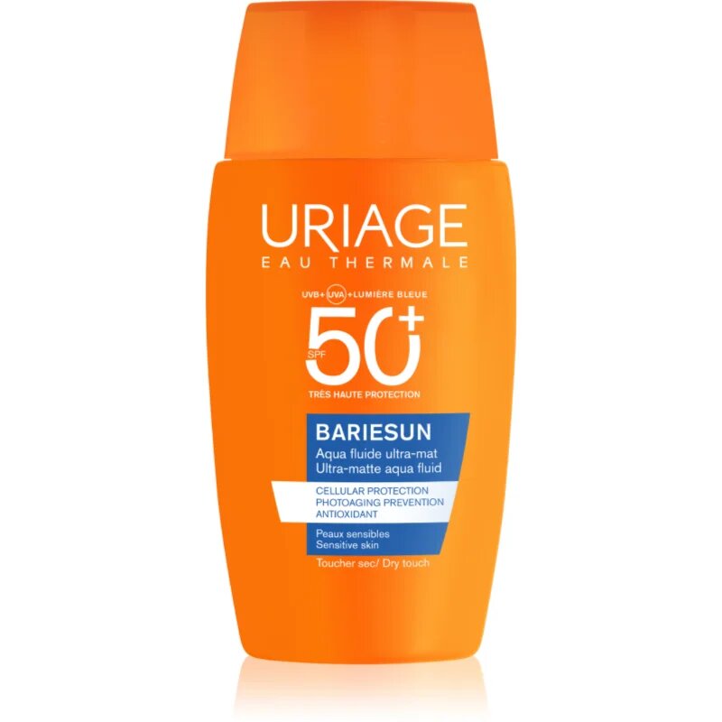 Uriage Bariésun Ultra Matte Aqua Fluid SPF50+ защитен матиращ флуид за лице SPF 50+ 50 мл.