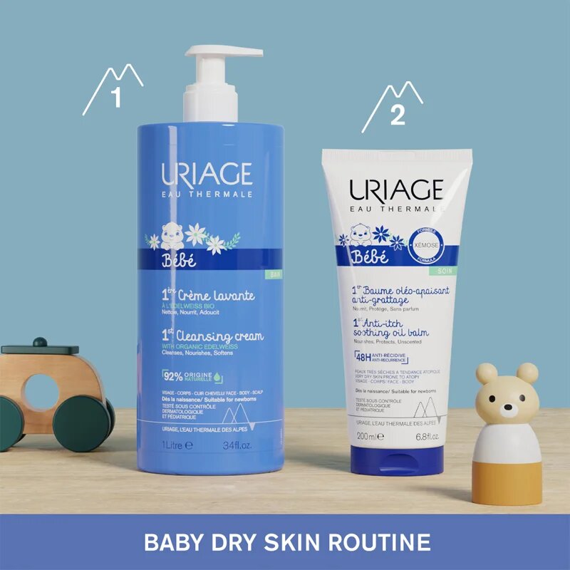 Uriage Bébé 1st Cleansing Cream нежно почистващ крем за деца от раждането им 500 мл.