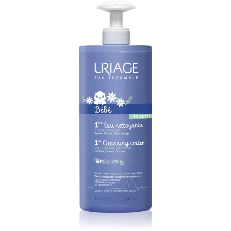 Uriage Bébé 1st Cleansing Water почистваща вода за тяло и лице 1000 мл.