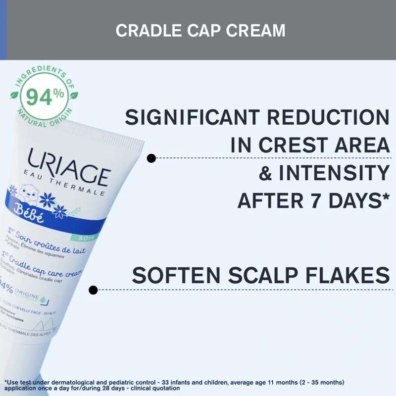 Uriage Bébé 1st Cradle Cap Care Cream успокояващ крем 40 мл.
