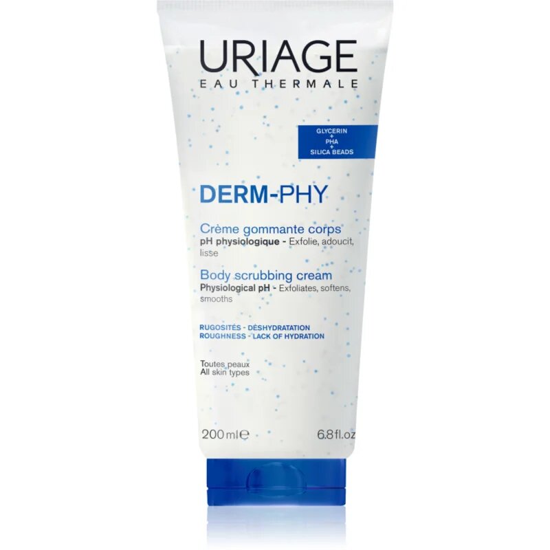 Uriage DERM-PHY Body Scrubbing Cream грижа-скраб за тяло 200 мл.