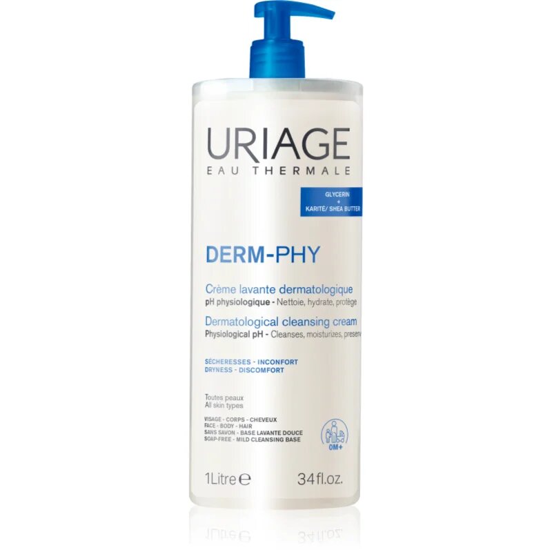 Uriage DERM-PHY Dermatological Cleansing Cream хидратиращ душ крем 1000 мл.