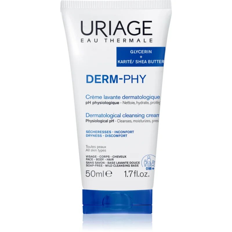 Uriage DERM-PHY Dermatological Cleansing Cream хидратиращ душ крем 50 мл.