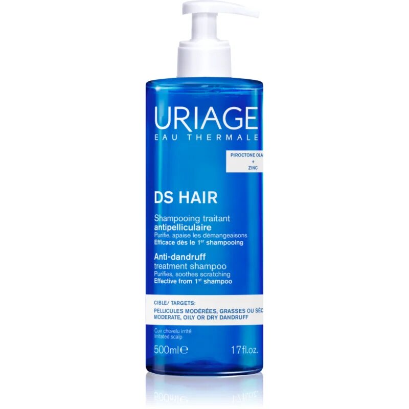 Uriage DS HAIR Anti-Dandruff Treatment Shampoo шампоан против пърхот за раздразнен скалп 500 мл.