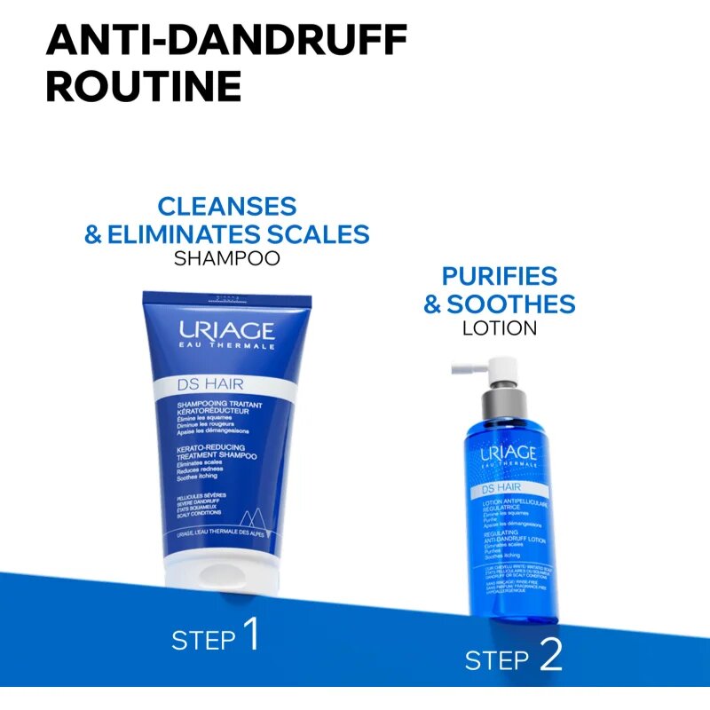 Uriage DS HAIR Regulating Anti-Dandruff Lotion успокояващ спрей за суха и сърбяща кожа на главата 100 мл.
