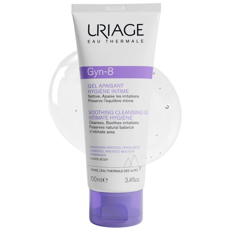 Uriage Gyn-Phy Gyn-8 Soothing Cleansing Gel Intimate Hygiene гел за интимна хигиена за раздразнена кожа 100 мл.