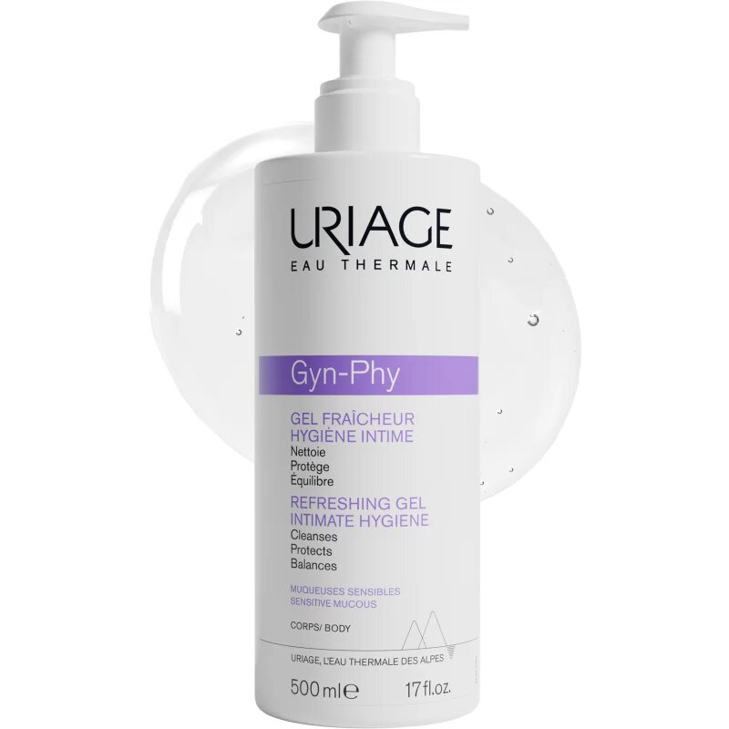 Uriage Gyn-Phy Refreshing Gel Intimate Hygiene освежаващ гел за интимна хигиена 500 мл.