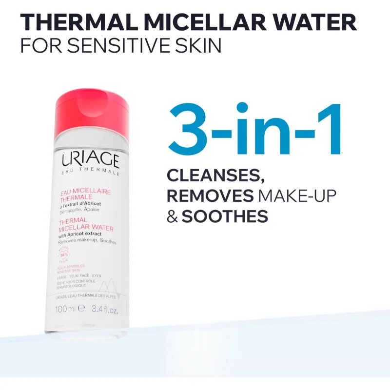 Uriage Hygiène Thermal Micellar Water - Sensitive Skin мицеларна почистваща вода за чувствителна кожа на лицето 100 мл.