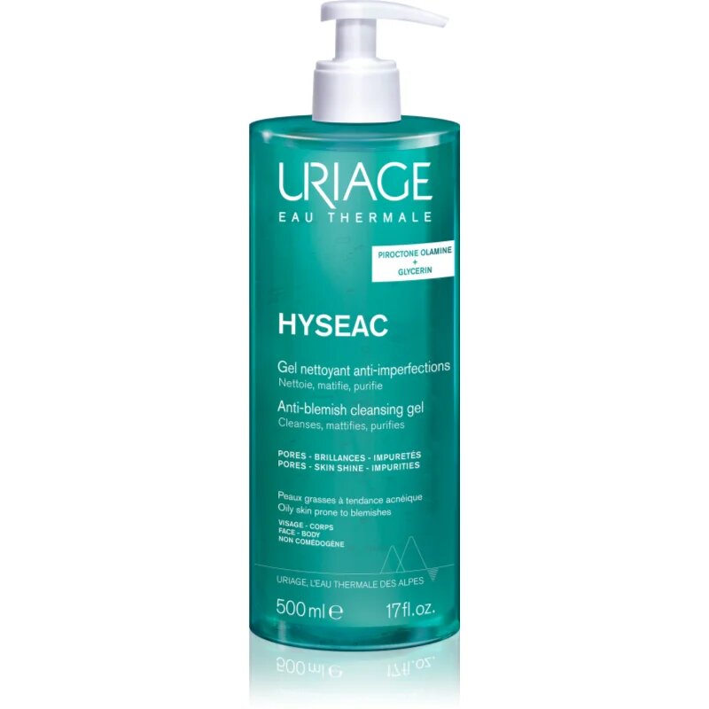 Uriage Hyseac Cleansing Gel лек почистващ гел за лице и тяло 500 мл.