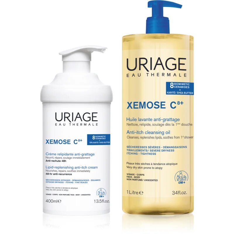 Uriage Xemose C8+ Comfort Set комплект за много суха чуствителна и атопична кожа