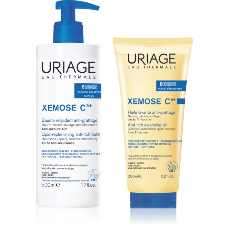 Uriage Xemose C8+ Set комплект за суха и екзематична кожа