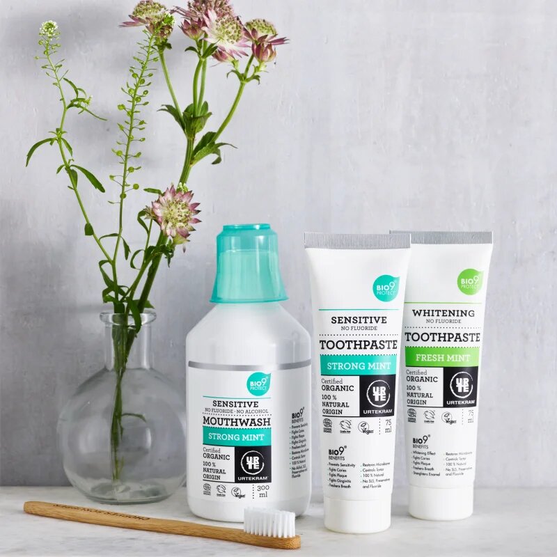 Urtekram Fresh Mint избелваща паста за зъби без флуорид 75 мл.
