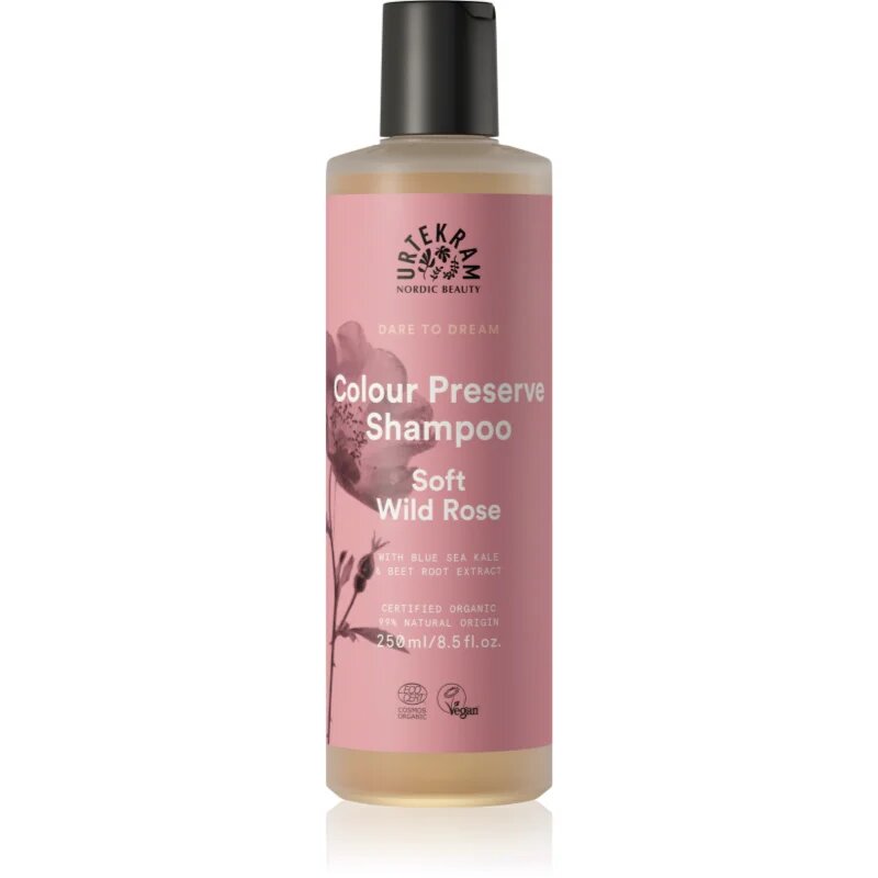 Urtekram Soft Wild Rose нежен шампоан за боядисана коса 250 мл.