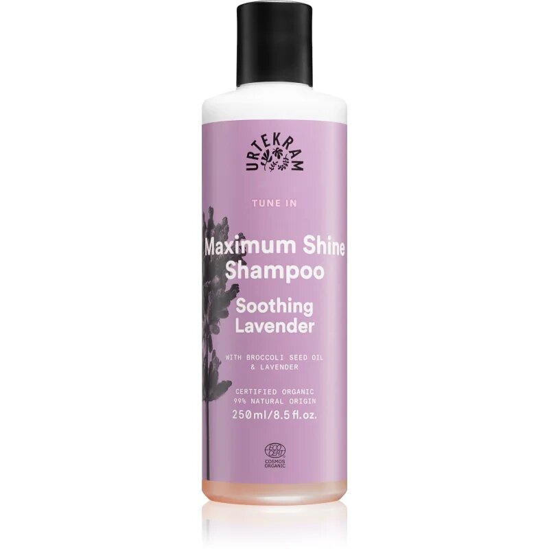 Urtekram Soothing Lavender успокояващ шампоан за блясък и мекота на косата 250 мл.