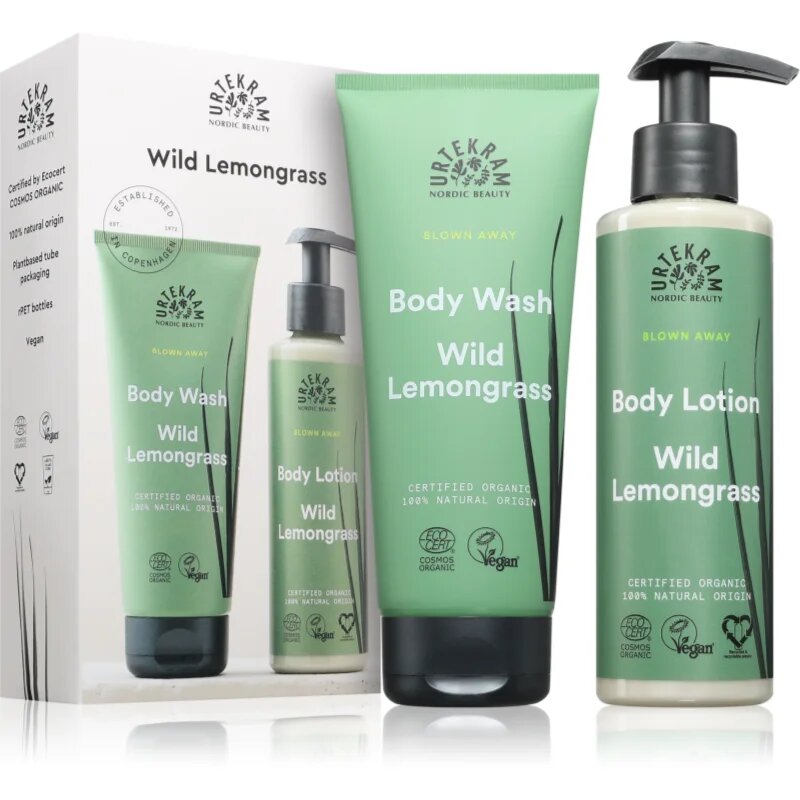 Urtekram Wild Lemongrass подаръчен комплект за тяло