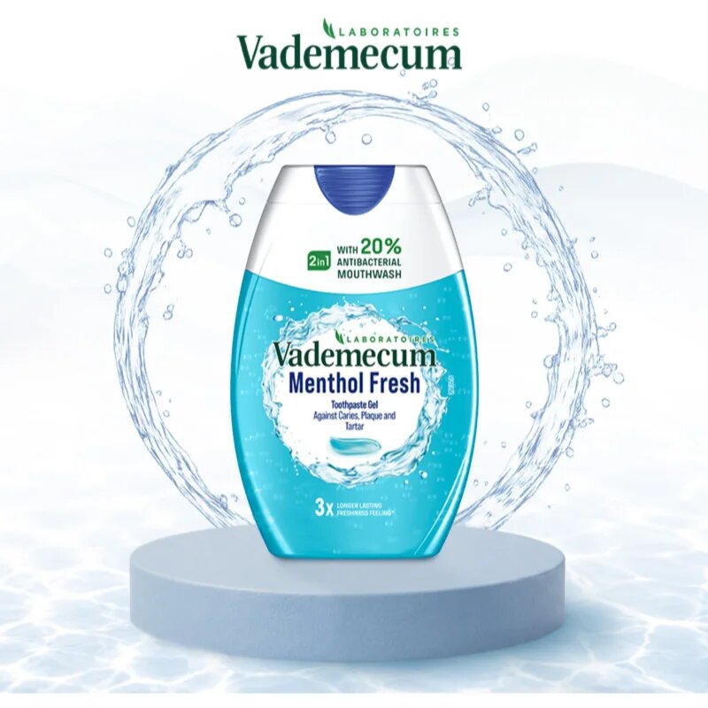 Vademecum 2 in1 Menthol Fresh паста за зъби и вода за уста 2 в 1 75 мл.