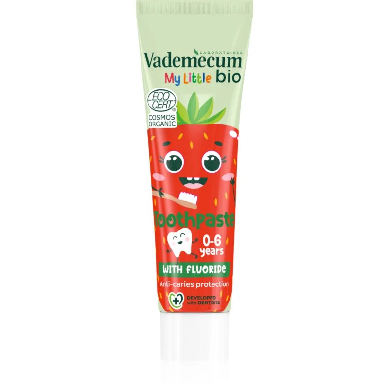 Vademecum BIO My Little Strawberry детска паста за зъби с флуорид ягода 50 мл.
