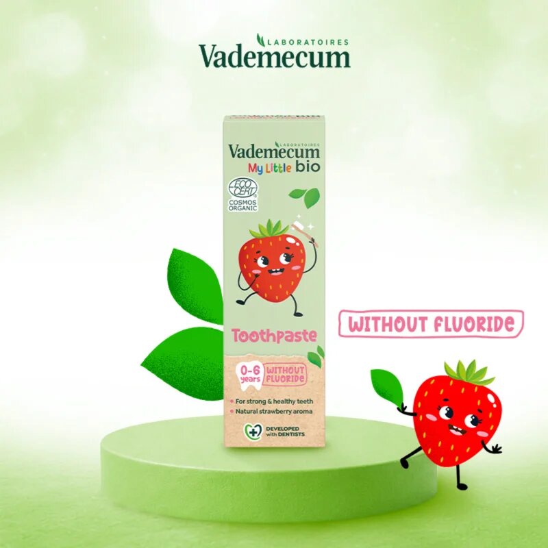 Vademecum BIO Strawberry детска паста за зъби без флуорид ягода 50 мл.