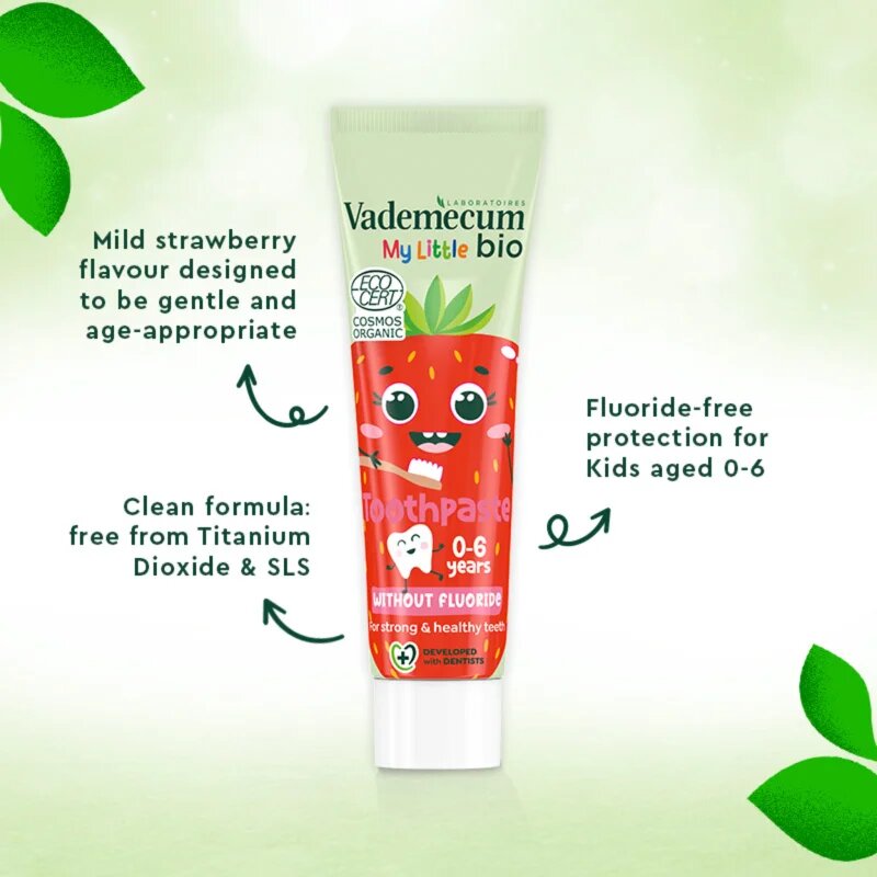 Vademecum BIO Strawberry детска паста за зъби без флуорид ягода 50 мл.