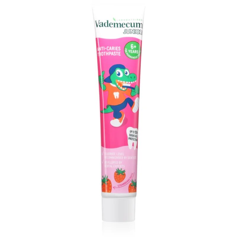Vademecum Junior Fresh Strawberry детска паста за зъби 6+ години 75 мл.