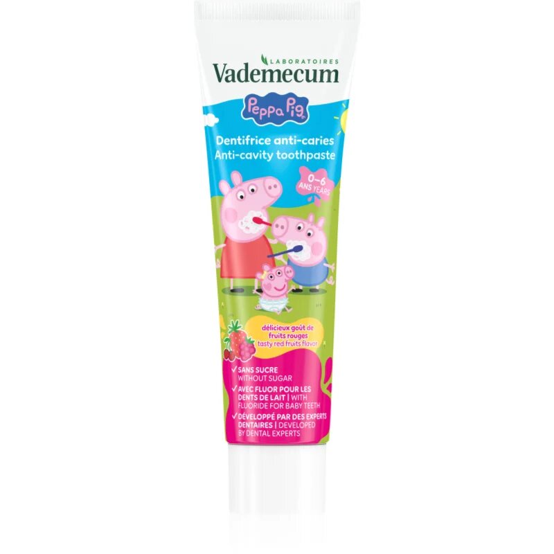Vademecum Peppa Pig Red Fruit детска паста за зъби 6 месеца – 6 години 50 мл.
