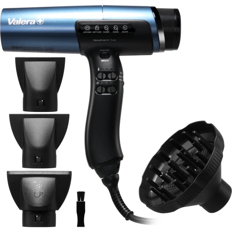 Valera Genius Care AI Pulse професионален сешоар за коса с йонизатор Pacific Blue Metallic 1 бр.
