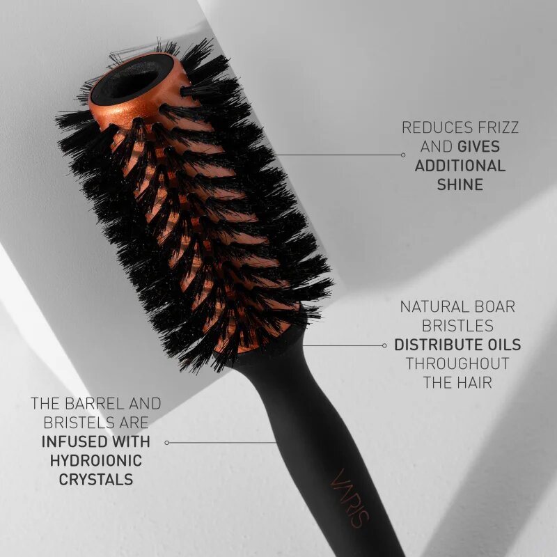 VARIS Boar Brush кръгла четка за коса с косми от глиган Medium 33 mm 1 бр.