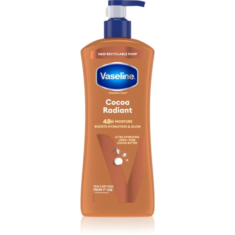 Vaseline Cocoa Radiant хидратиращо мляко за тяло с какаово масло 600 мл.