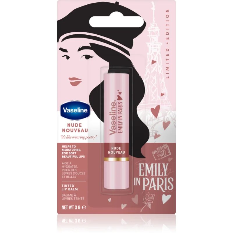Vaseline Emily In Paris тониращ балсам за устни цвят Nude Nouveau 3 гр.