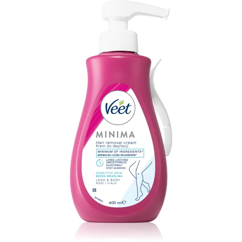 Veet Minima Sensitive Skin крем за депилация за чувствителна кожа алое вера и витамин Е. 400 мл.
