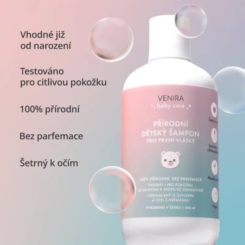 Venira Natural Shampoo for Baby's First Hair нежен шампоан за деца от раждането им 300 мл.