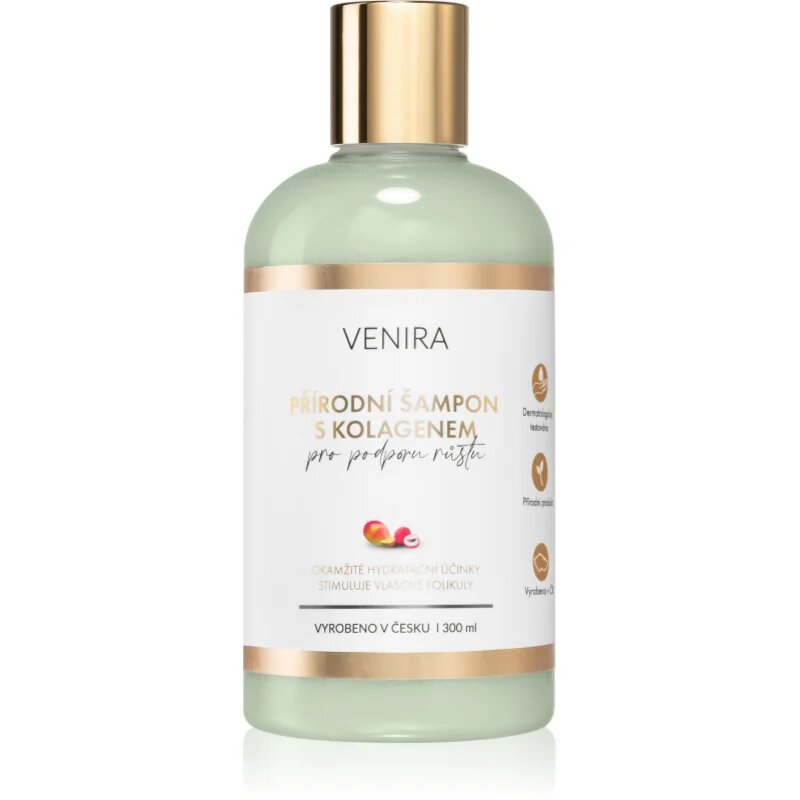 Venira Shampoo for Hair Growth натурален шампоан с колаген с аромат Mango-Lychee 300 мл.