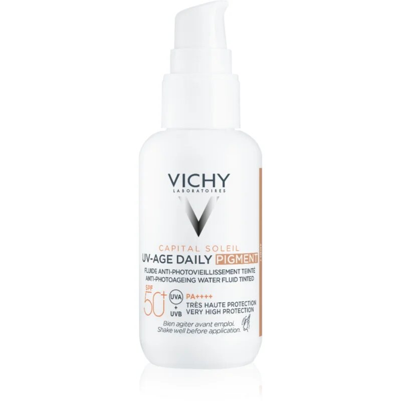 Vichy Capital Soleil Daily SPF50+ защитна тонирана течност за лице SPF 50+ цвят Light 40 мл.