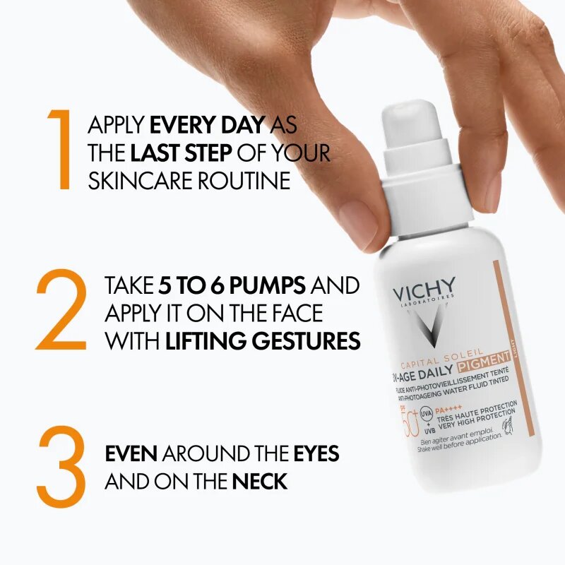 Vichy Capital Soleil Daily SPF50+ защитна тонирана течност за лице SPF 50+ цвят Light 40 мл.