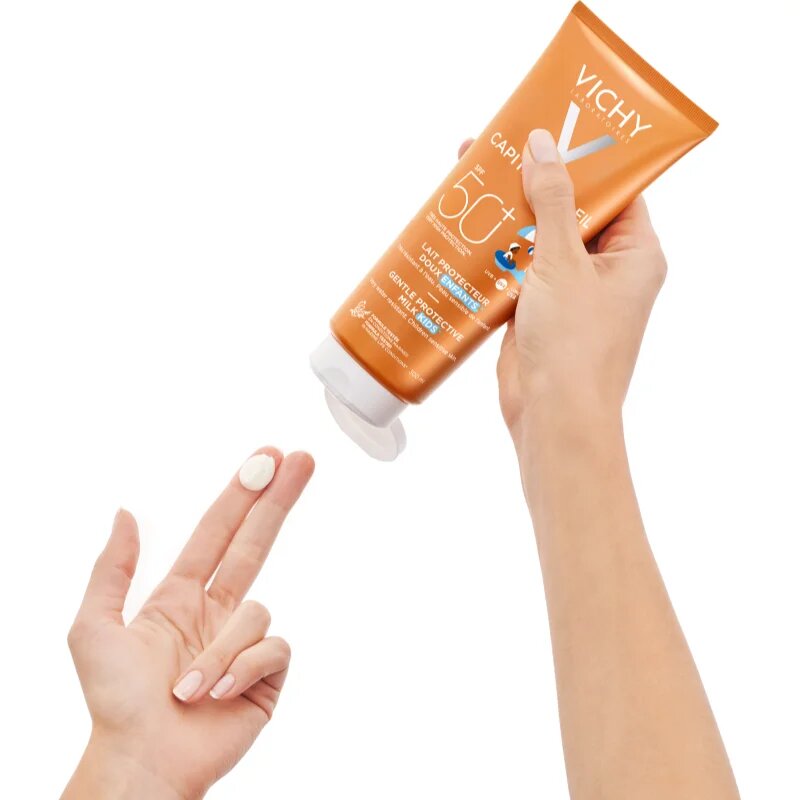 Vichy Capital Soleil Gentle Milk защитно мляко за лице и тяло за деца SPF 50 300 мл.