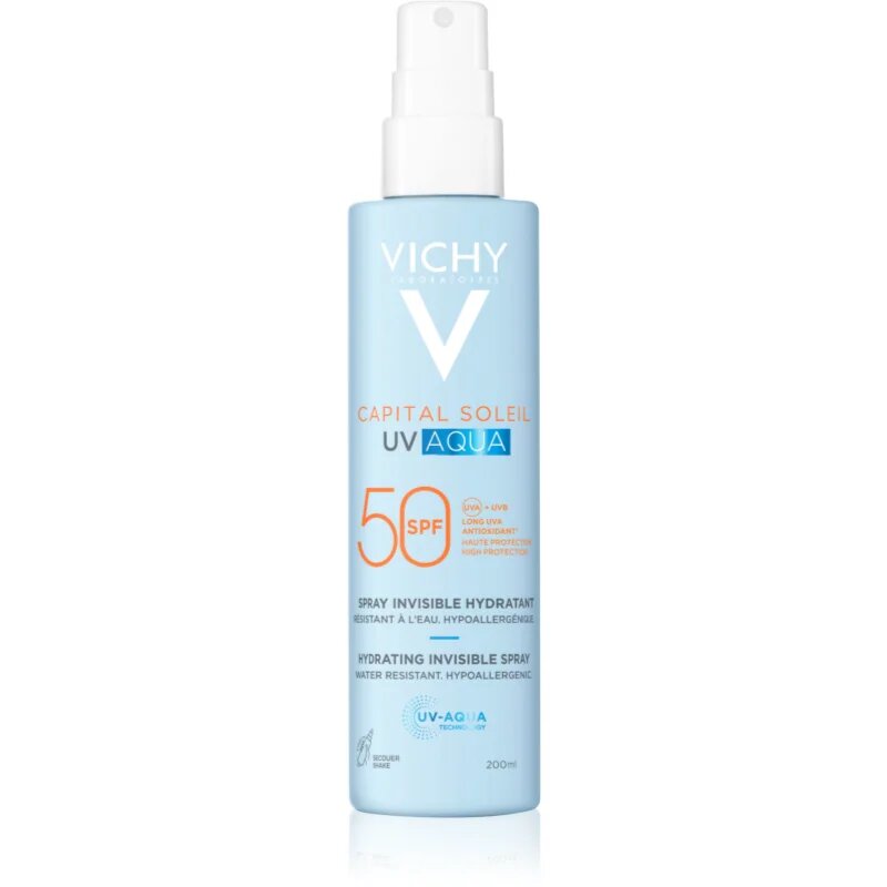 Vichy Capital Soleil UV Aqua защитен спрей с хидратиращ ефект SPF 50 200 мл.