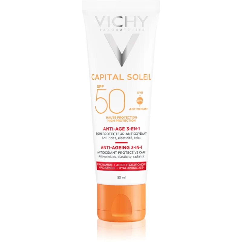 Vichy Capital Soleil защитен крем против стареене на кожата SPF 50 50 мл.