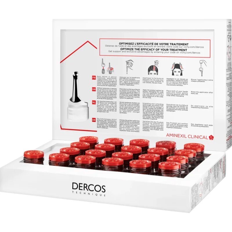 Vichy Dercos Aminexil Clinical 5 целенасочена грижа против косопад за жени 21x6 мл.