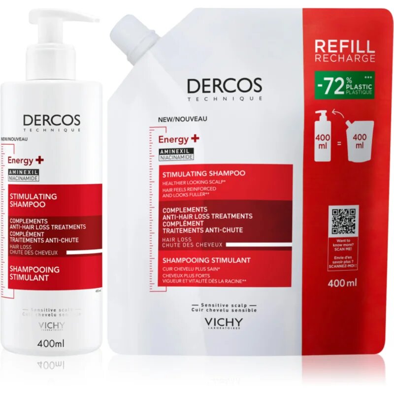Vichy Dercos Energy + комплект против косопад