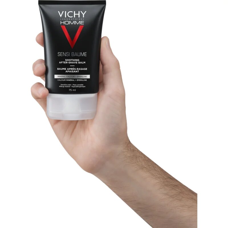 Vichy Homme Sensi-Baume балсам за след бръснене за чувствителна кожа на лицето 75 мл.