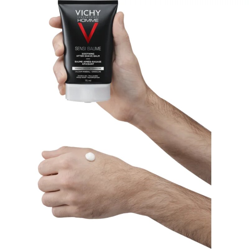 Vichy Homme Sensi-Baume балсам за след бръснене за чувствителна кожа на лицето 75 мл.