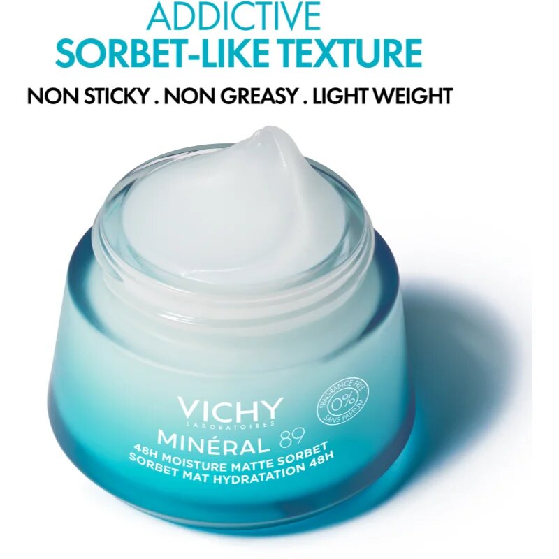 Vichy Minéral 89 Moisture Matte Sorbet крем сорбе за смесена и мазна кожа без парфюм 50 мл.