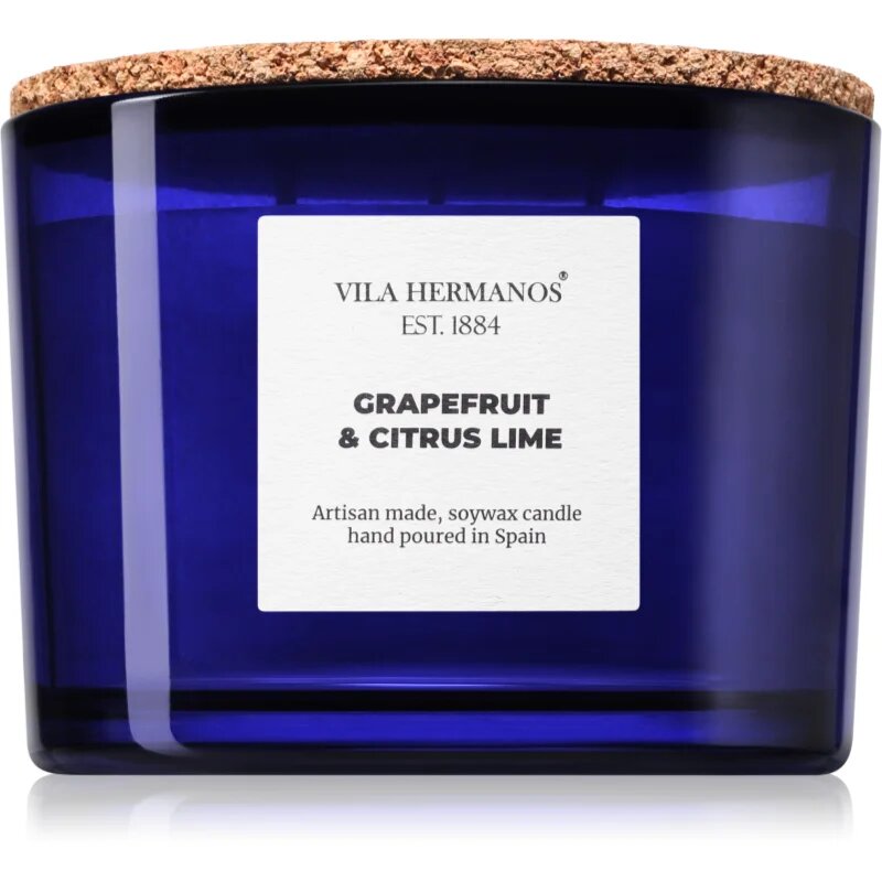 Vila Hermanos Apothecary Cobalt Blue Grapefruit & Citrus Lime ароматна свещ 350 гр.