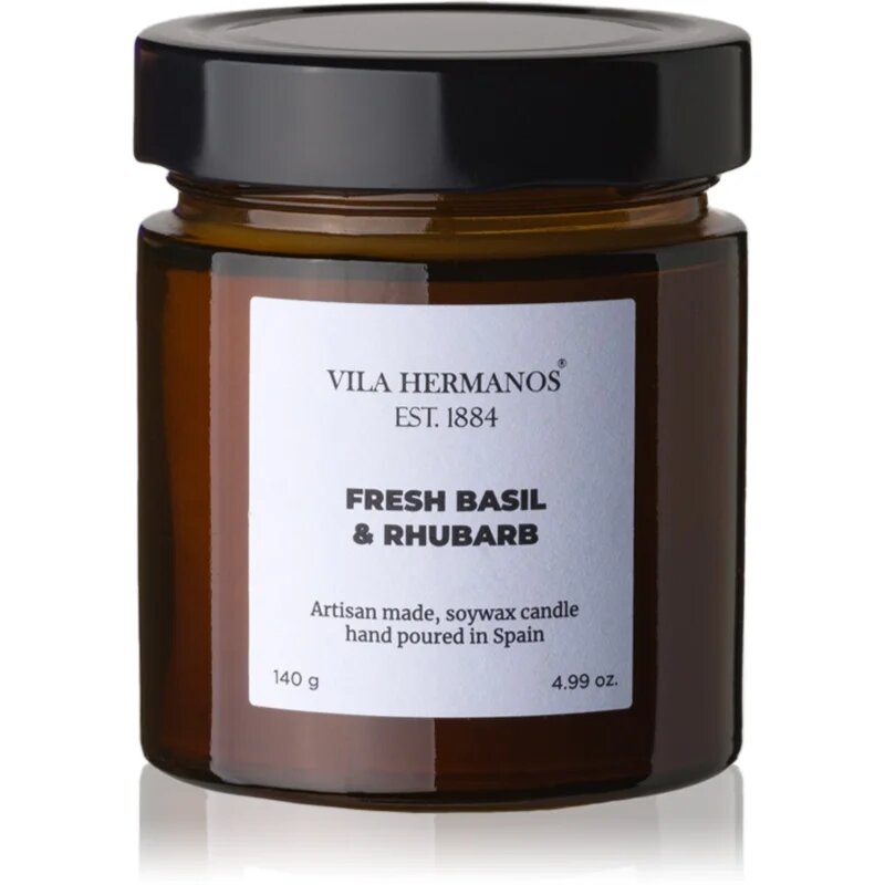 Vila Hermanos Apothecary Fresh Basil & Rhubarb ароматна свещ 140 гр.