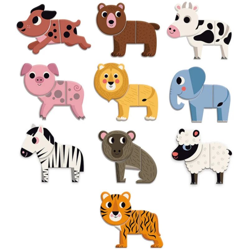 Vilac Funny Animal Magnets магнити от дърво 2y+ 30 бр.