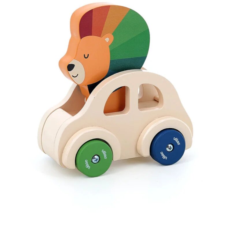 Vilac Lion in a Car играчка от дърво 15m+ 1 бр.
