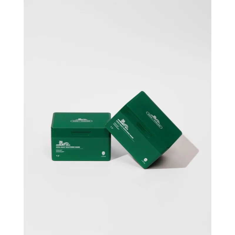 VT Cosmetics Cica Daily Soothing Mask интензивна хидратираща маска за лице с успокояващ ефект голяма опаковка 30 бр.