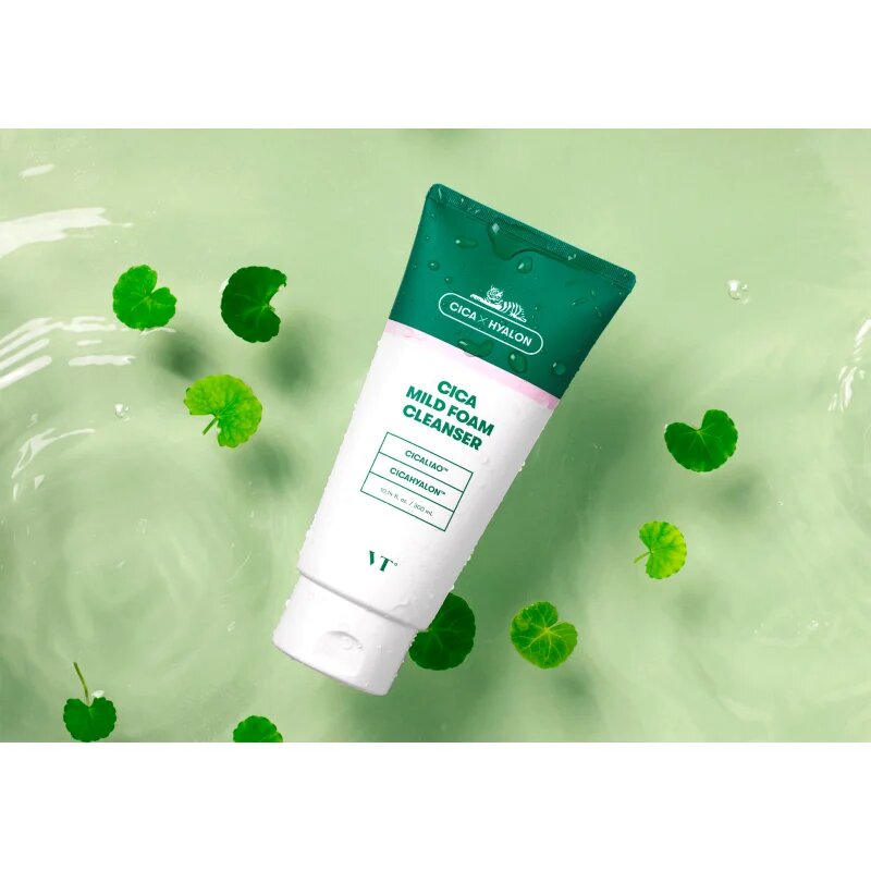VT Cosmetics Cica Mild Foam Cleanser нежна почистваща пяна с успокояващ ефект 300 мл.