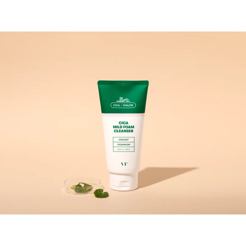 VT Cosmetics Cica Mild Foam Cleanser нежна почистваща пяна с успокояващ ефект 300 мл.